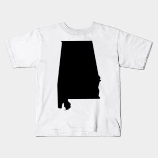 Alabama map in black Kids T-Shirt